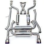 Nissan 370Z Rolled Titanium Tips Cat-Back Exhaust-0