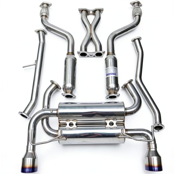 Nissan 370Z Rolled Titanium Tips Cat-Back Exhaust-0