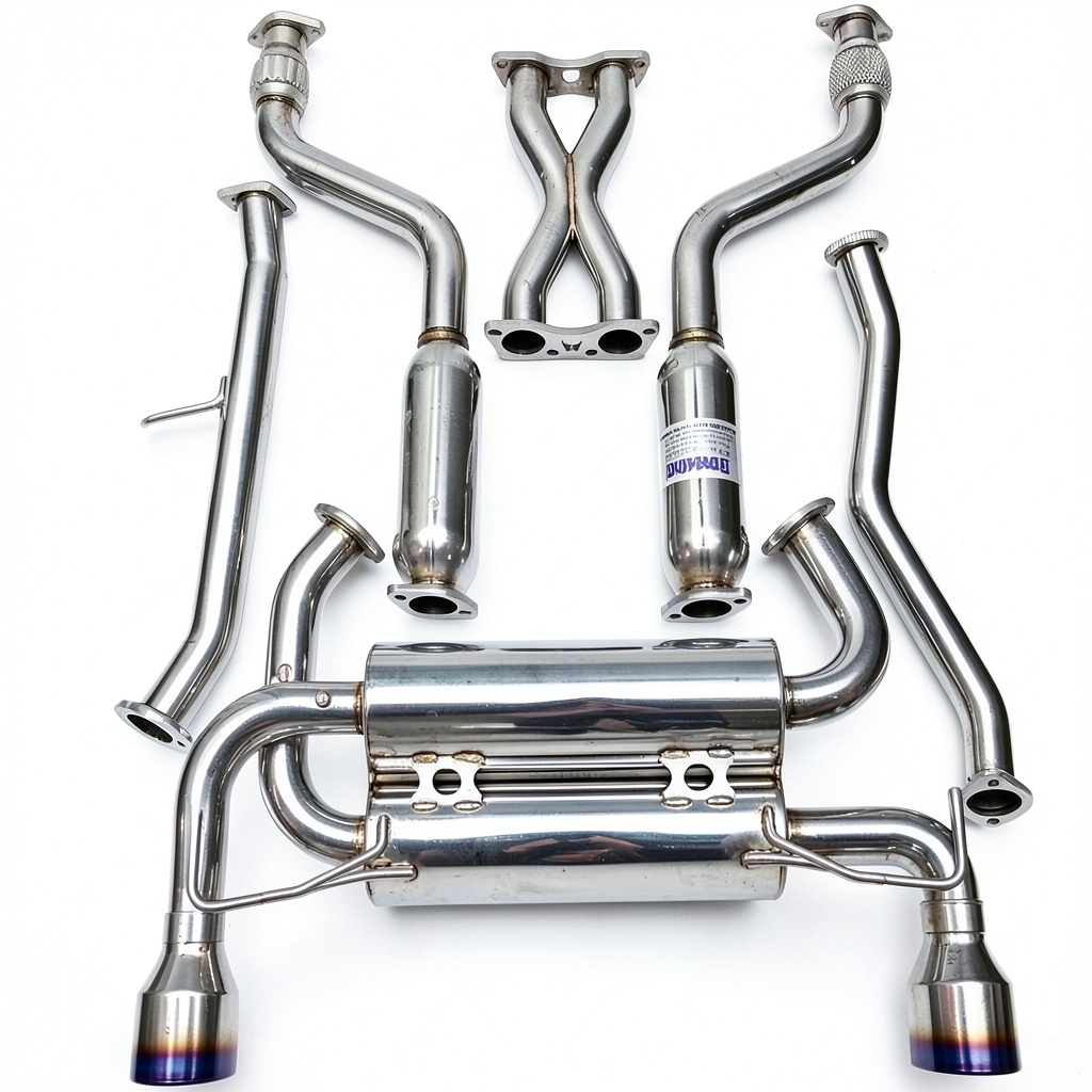 Nissan 370Z rolled titanium tips cat-back exhaust system